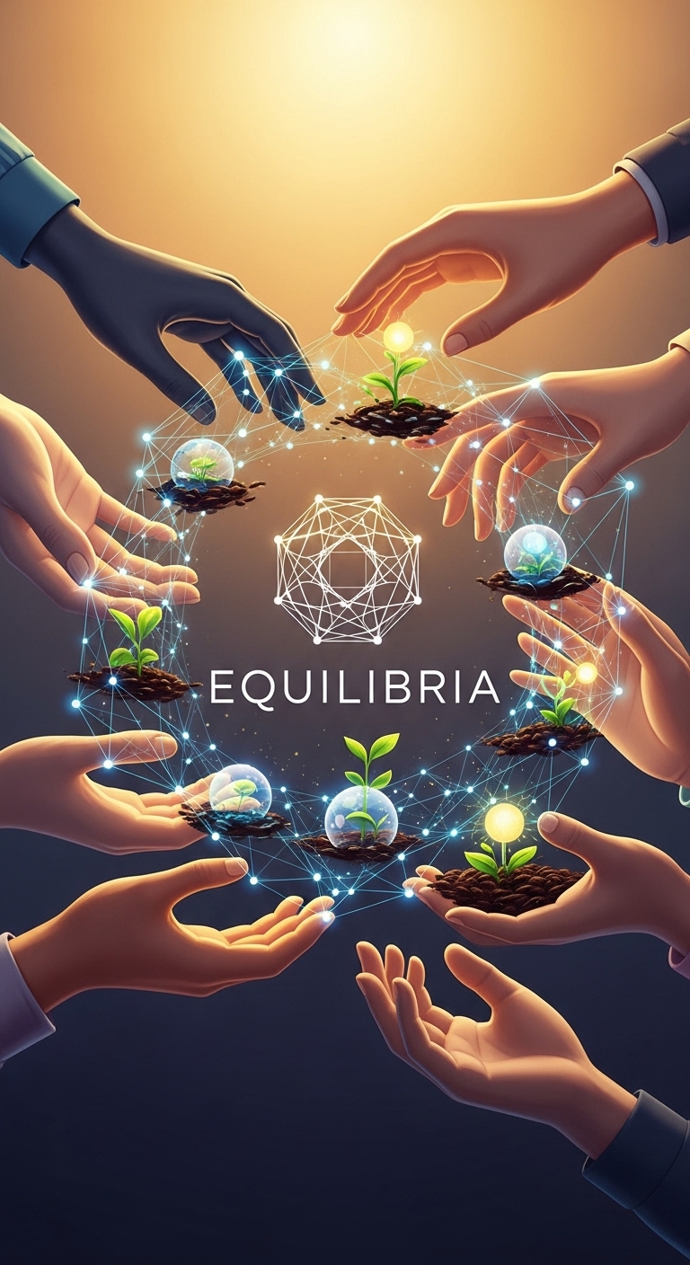 Interconnected community representing Equilibria's balanced solution.